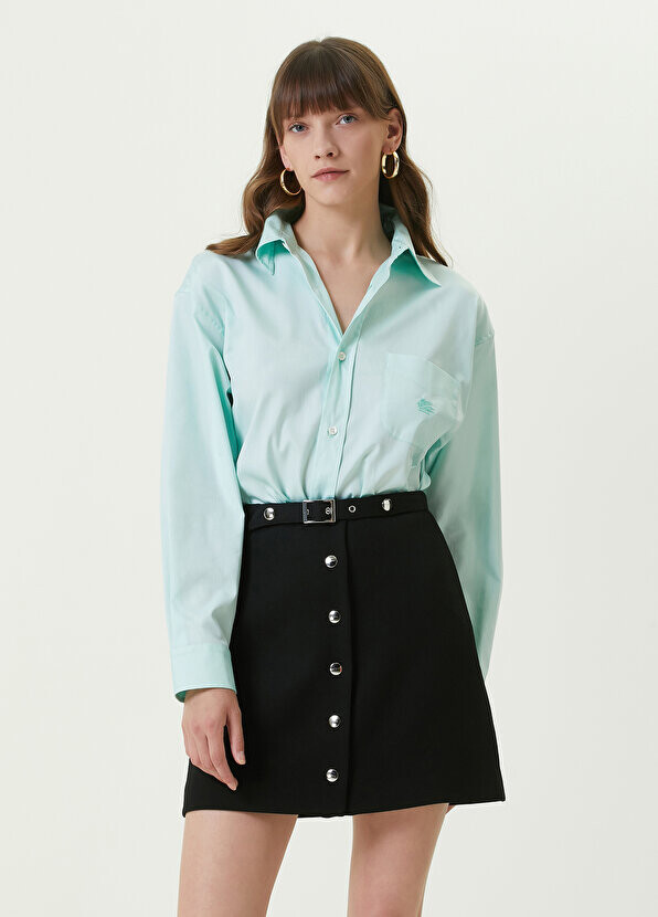 

Зеленая рубашка с логотипом Etro