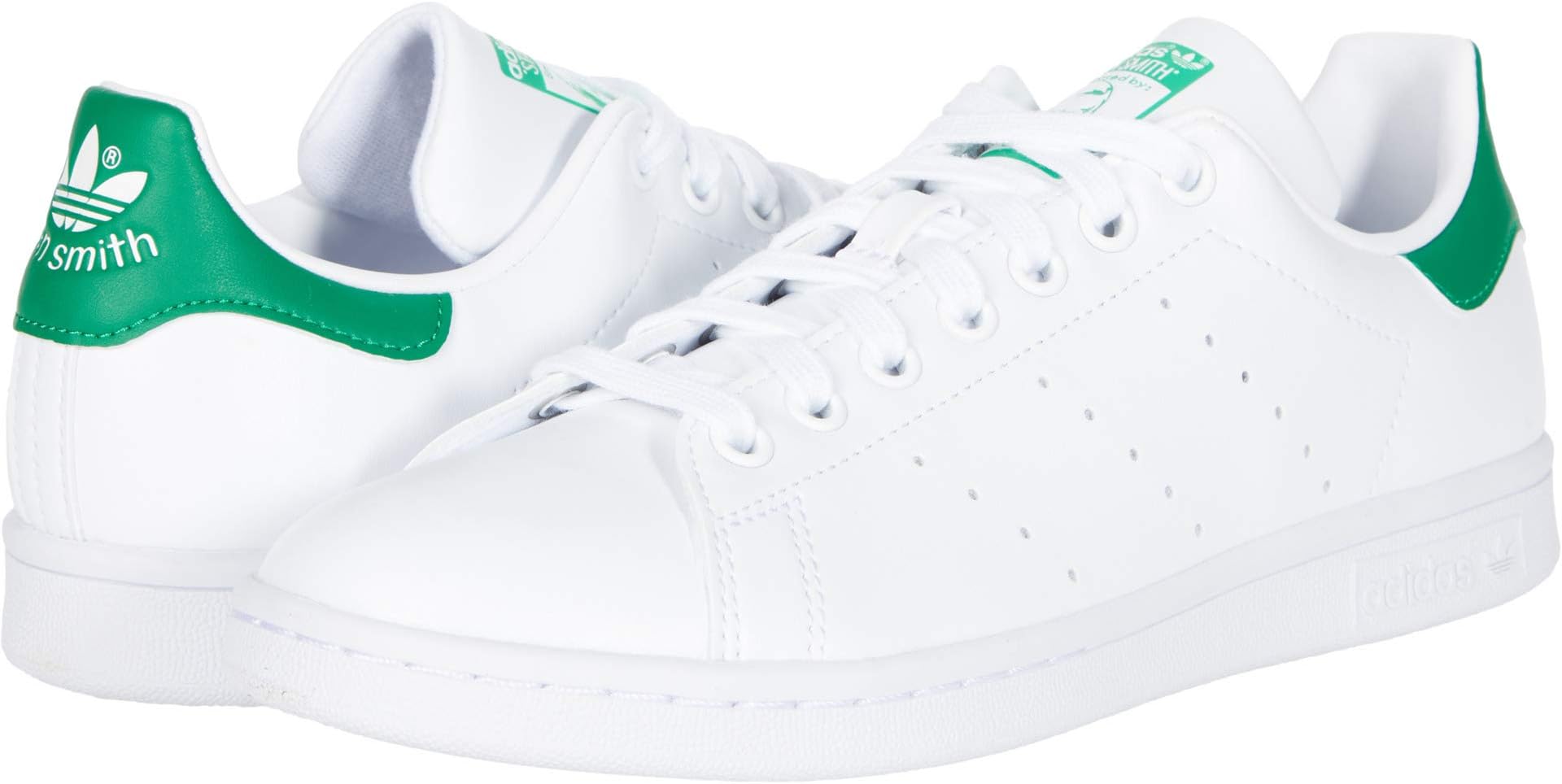 Кроссовки Stan Smith adidas, цвет Footwear White/Green/Footwear White