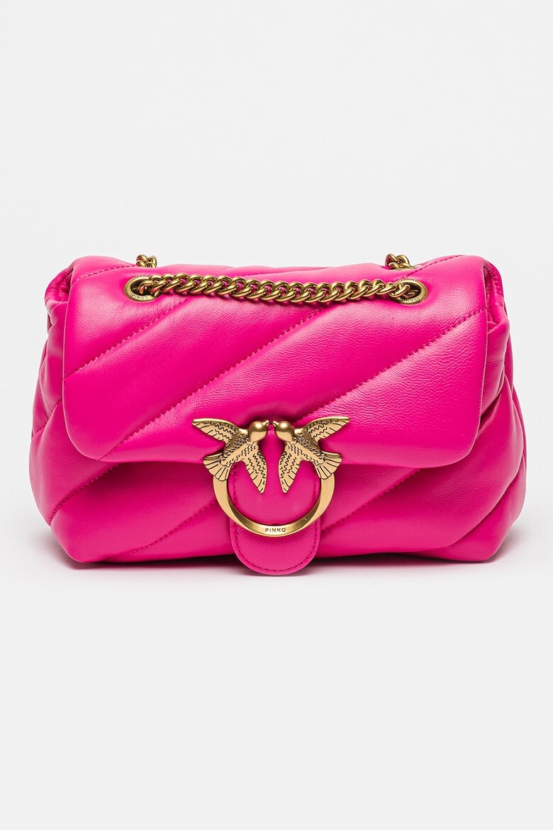 

Кожаная стеганая сумка Love Mini Puff Pinko, фуксия