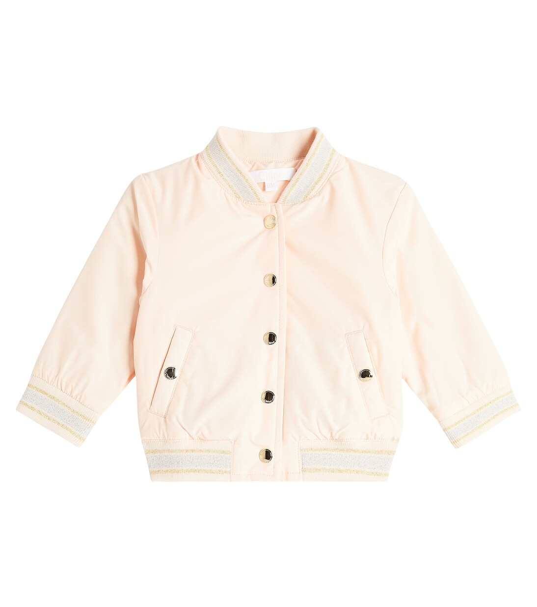 

Детский бомбер с вышивкой Chloé, розовый