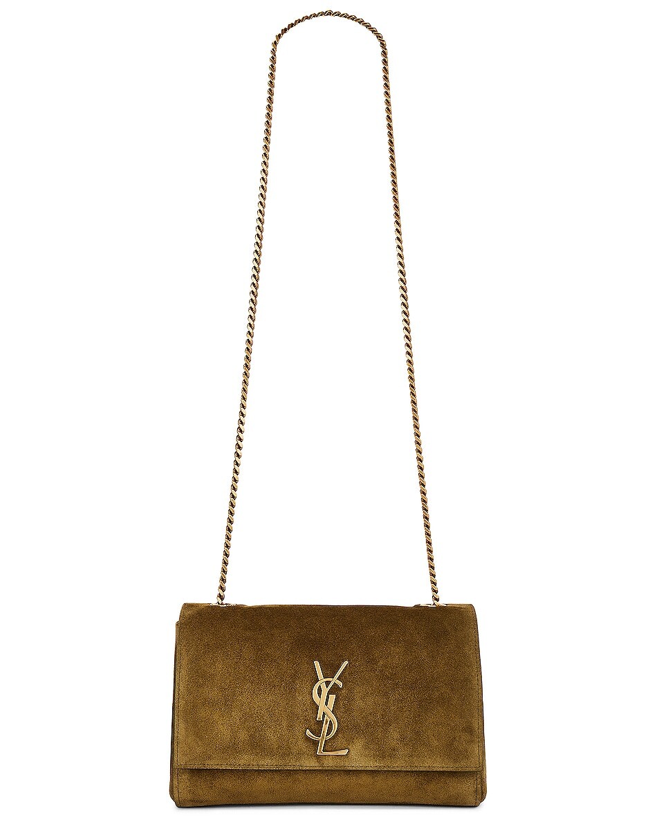 

Сумка кросс-боди Saint Laurent Small Kate Reversible Chain, цвет Loden Green