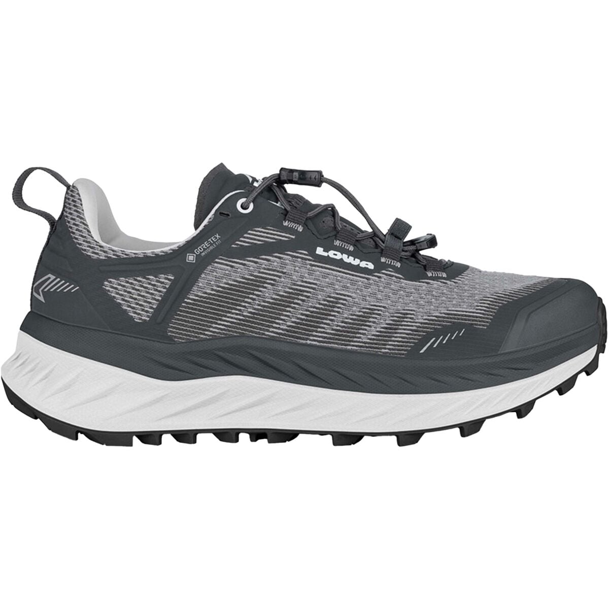 Кроссовки для бега fortux gtx Lowa, цвет black/white eu34 40 качественная холщовая ткань классические настольные ретро спортивной площадки для беговой дорожки обувь для тенниса тренировочная