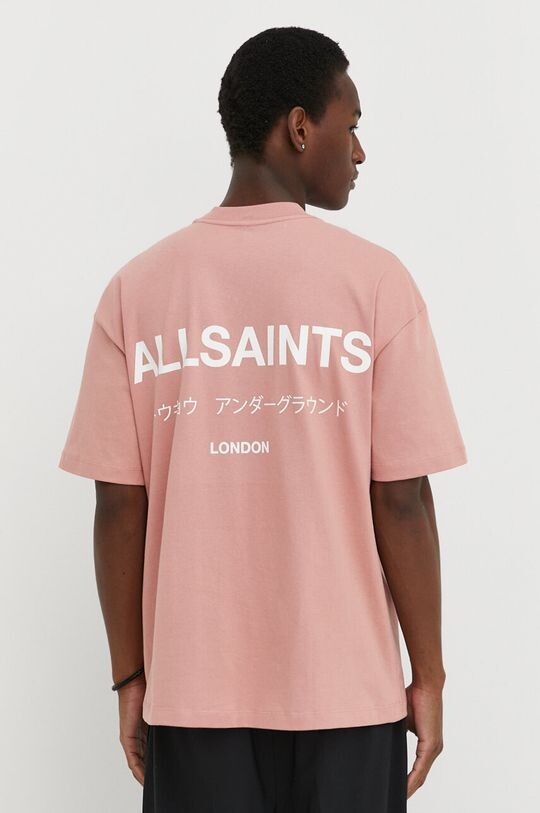 

Хлопковая футболка UNDERGROUND SS CREW AllSaints, оранжевый