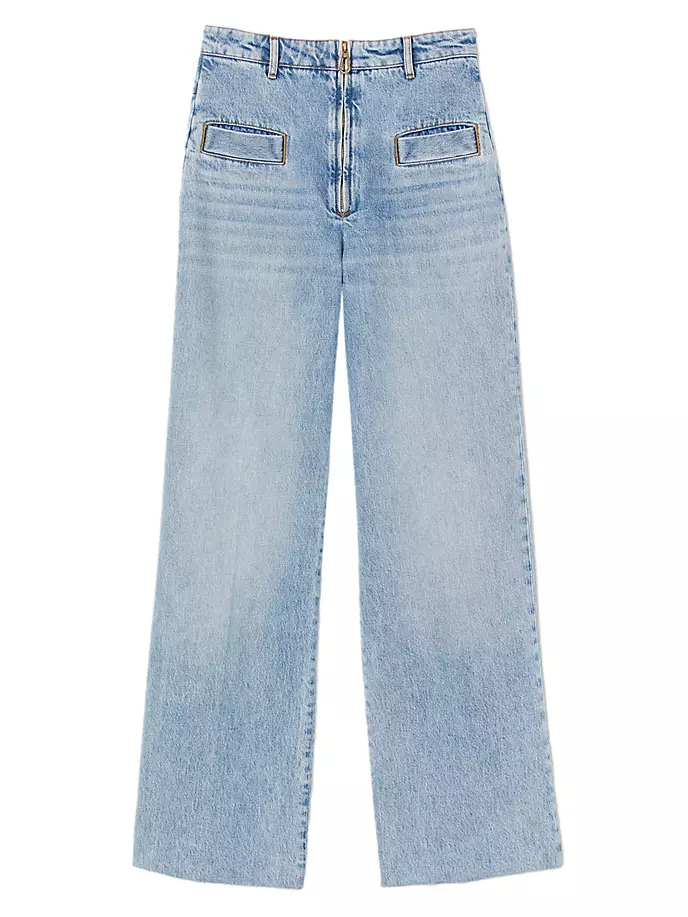 

Широкие джинсы Sandro, цвет blue jean