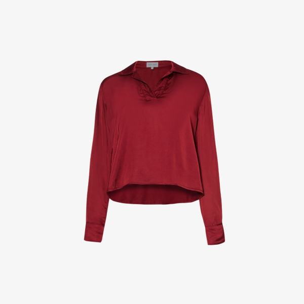 цена Рубашка свободного кроя из смесовой ткани с пуловером Bella Dahl, цвет sweet sangria