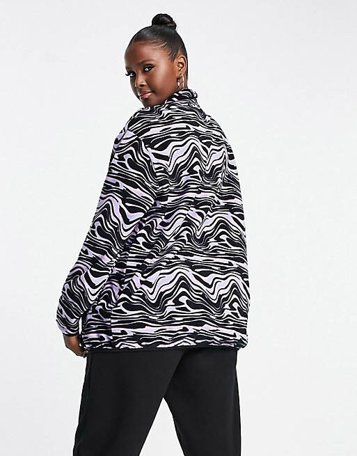 

Фиолетовый флисовый флис с принтом ellesse Swirl