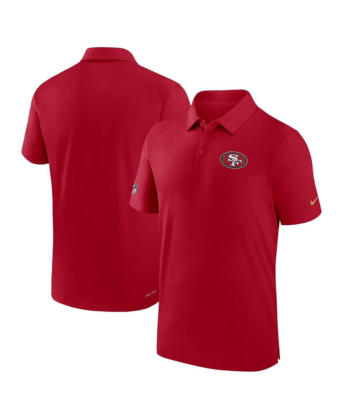 

Мужская рубашка-поло Scarlet San Francisco 49ers Sideline Coaches Performance Nike