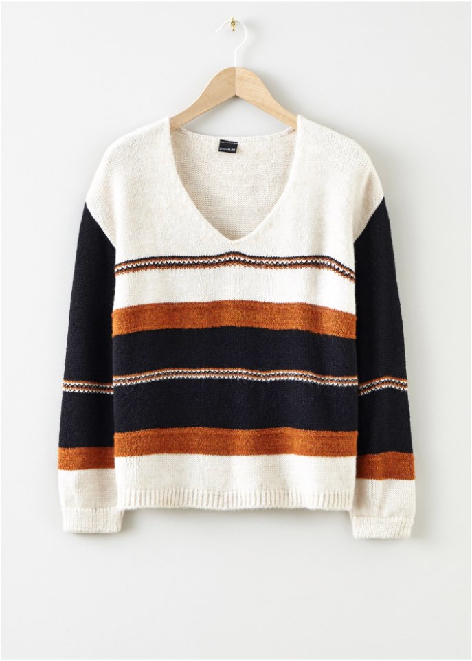Пуловер Bodyflirt, бежевый пуловер mango размер 38 бежевый черный