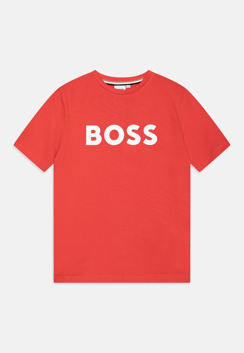 

Футболка с принтом SHORT SLEEVES BOSS Kidswear, цвет rouge vif
