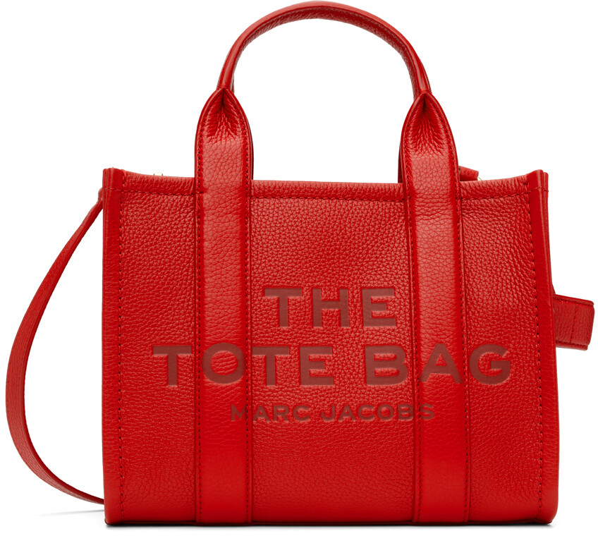 

Маленькая кожаная сумка-тоут красного цвета True Marc Jacobs