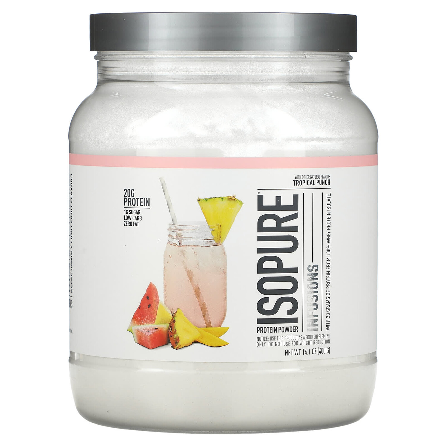 

Протеиновый порошок Infusions, тропический пунш, 400 г, Isopure