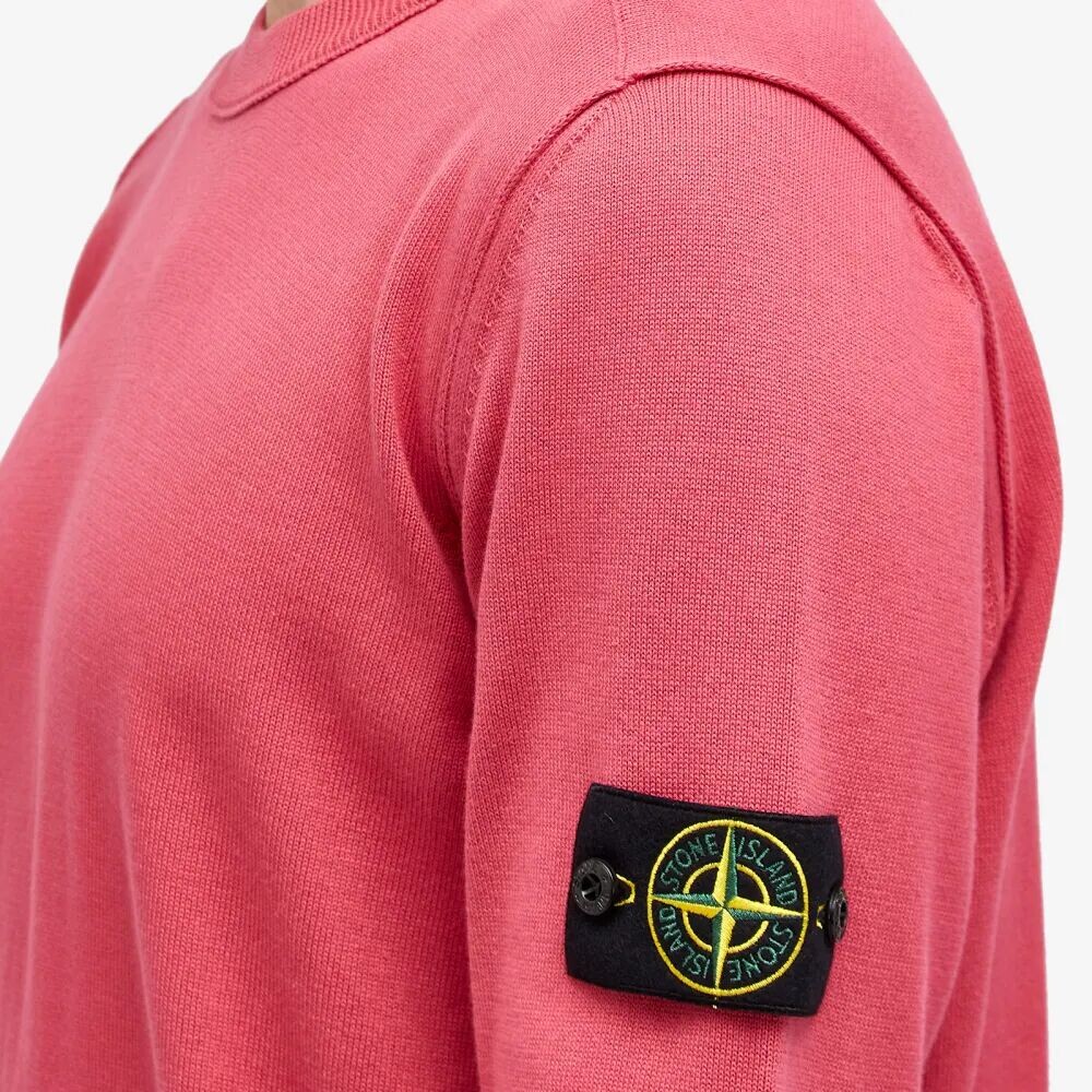 Stone Island Мягкий хлопковый трикотаж с круглым вырезом, розовый