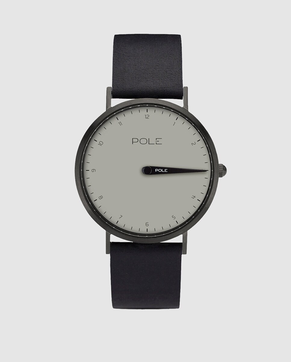 цена Pole Watches THE 36 N-1003GR-NE07 черные кожаные женские часы Pole Watches, черный