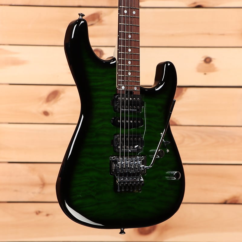 

Электрогитара Charvel MJ San Dimas Style 1 HSH FR PF - Transparent Green Burst - JDC2300317