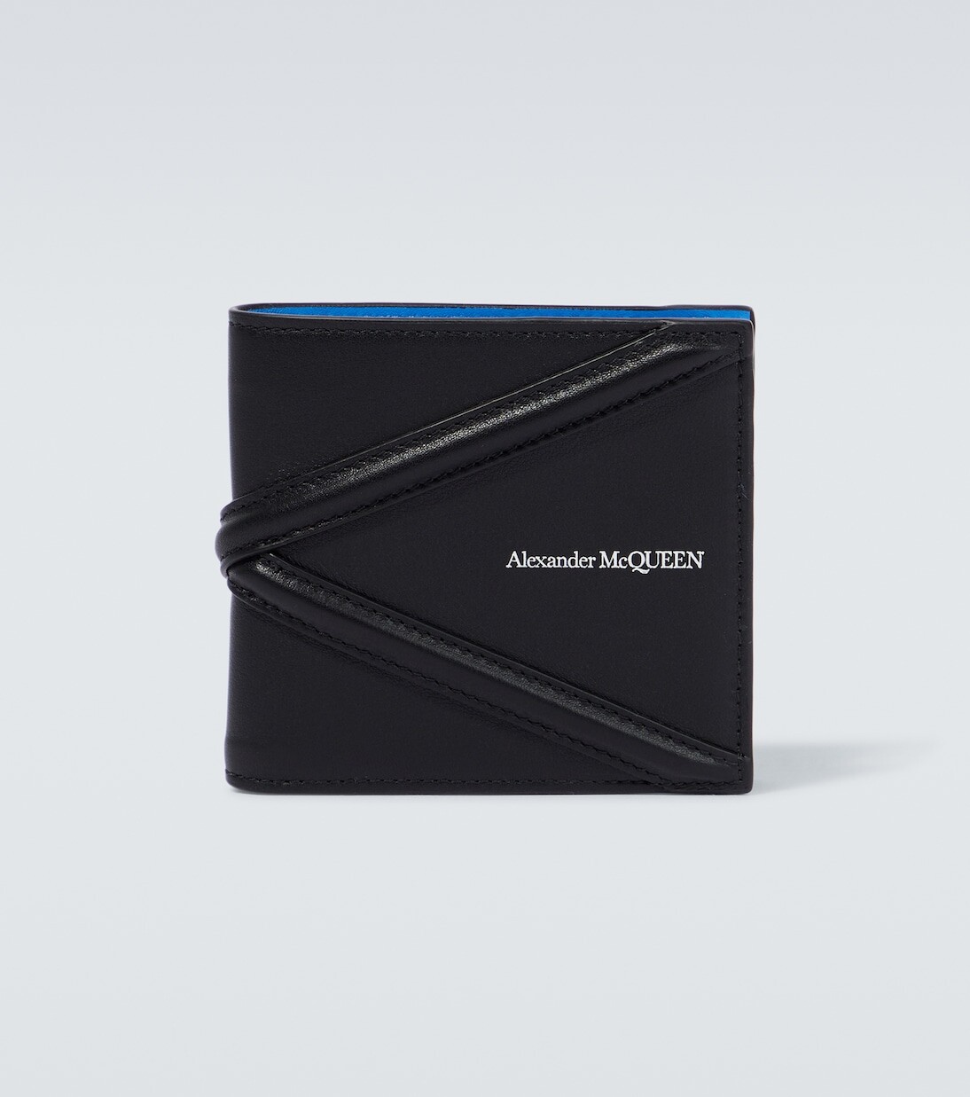 

Двойной кожаный кошелек Alexander Mcqueen, черный
