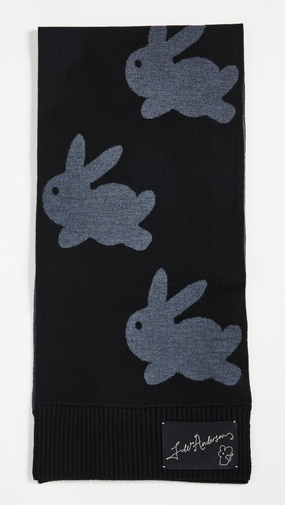 

Шарф JW Anderson Bunny Jacquard, черный