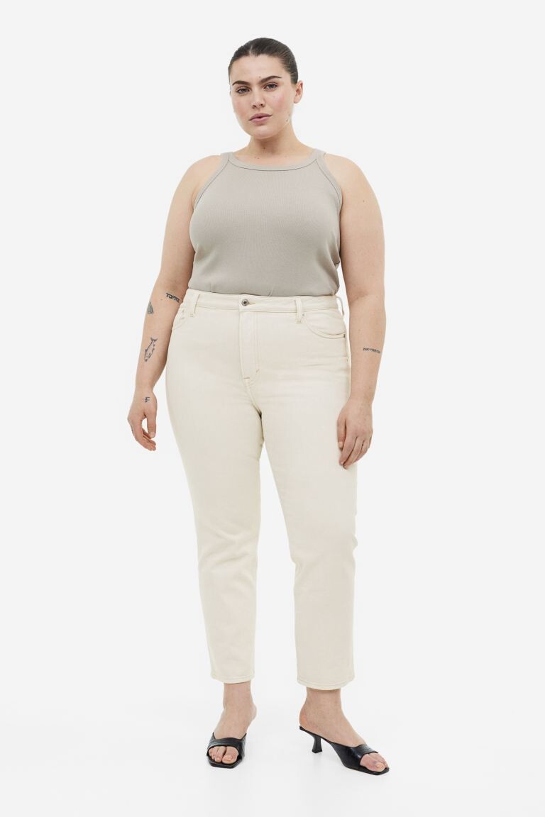 

Джинсы H&M+ Mom с ультравысокой лодыжкой H&M