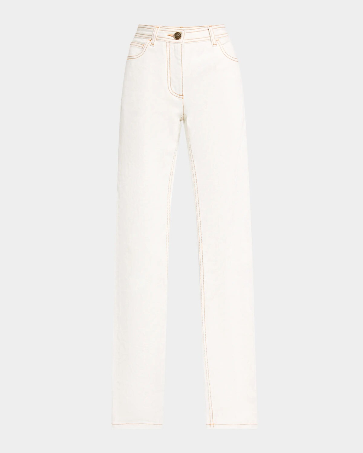 

Прямые джинсы с двухцветным принтом и травлением Etro, цвет Print On White Base