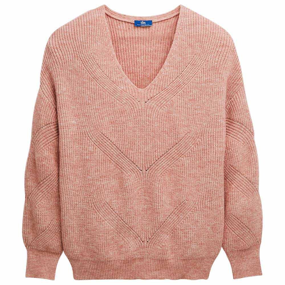 

Свитер Tbs Esterpul V Neck, розовый