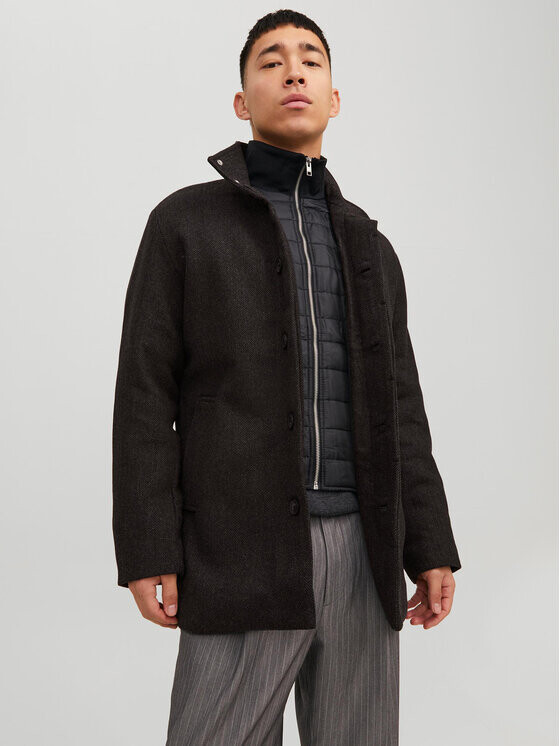 

Шерстяное пальто обычного кроя Jack&Jones, черный