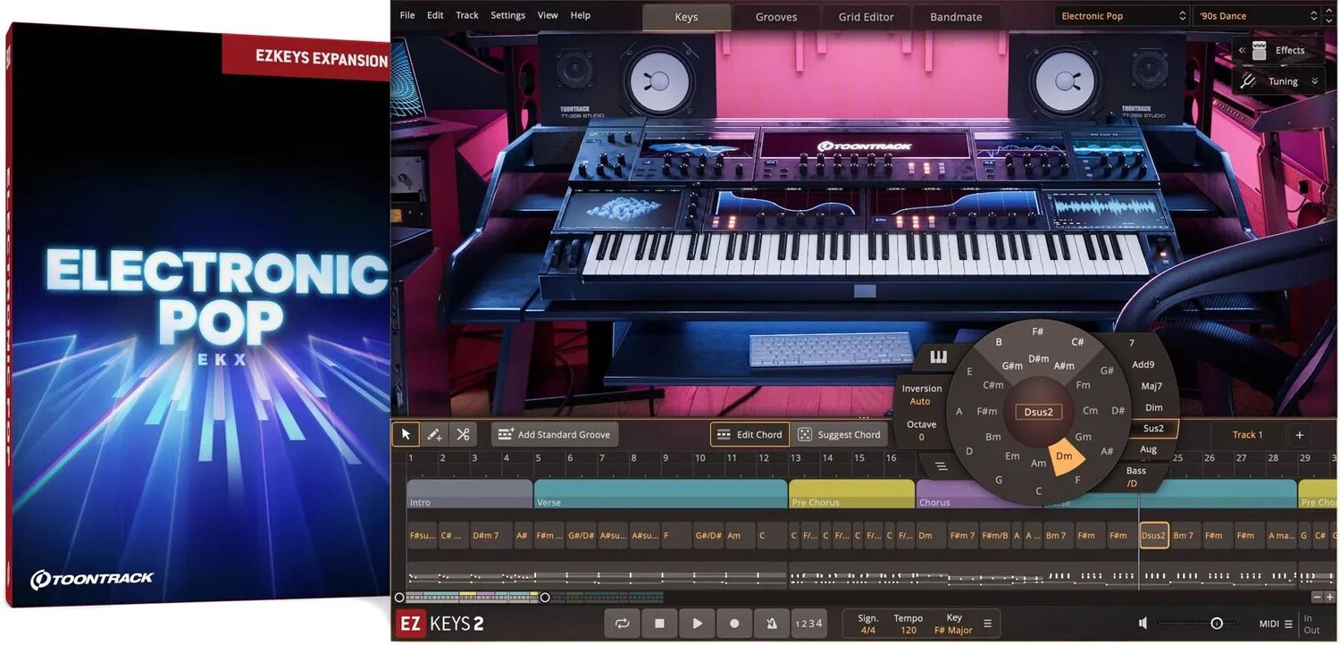

Расширение Toontrack Electronic Pop EKX для EZkeys 2