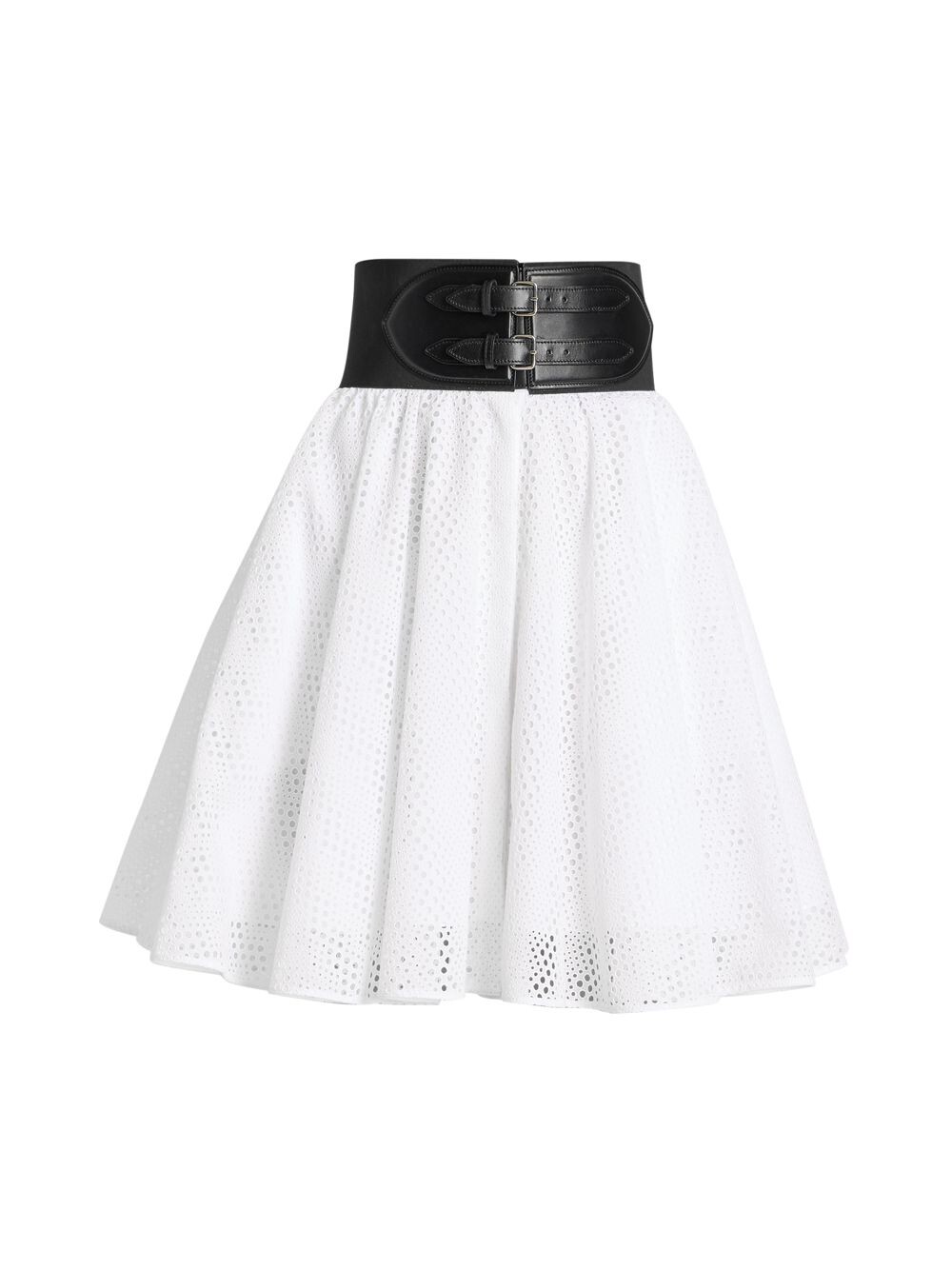 

Хлопковая юбка-солнце с поясом Alaïa, белый