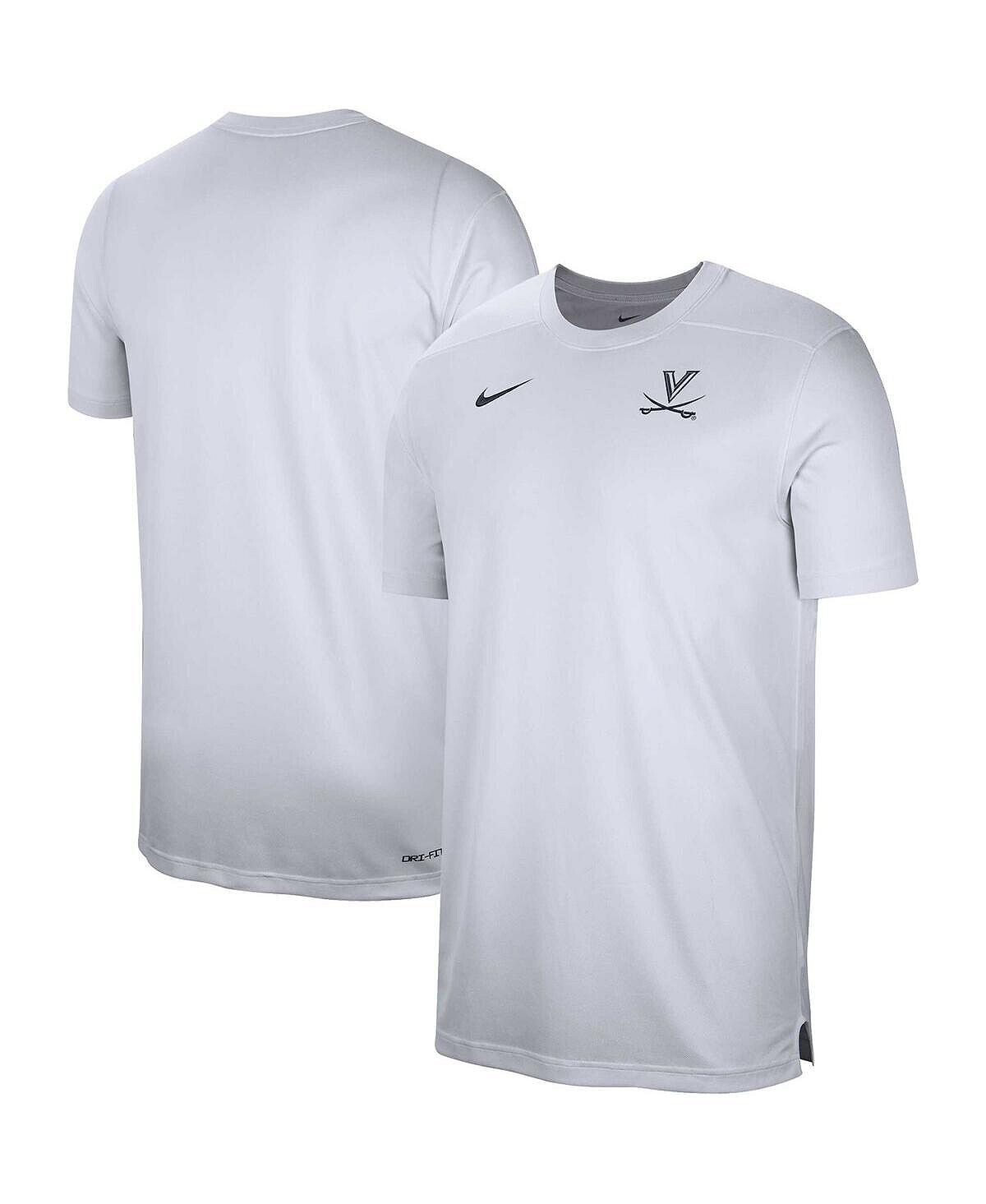 

Мужская белая футболка Virginia Cavaliers Sideline Coach Performance Top Nike, Белый