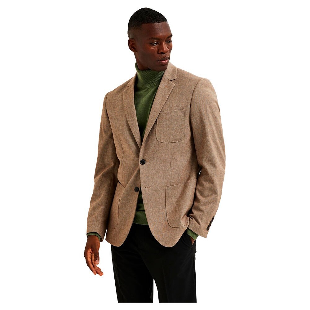 

Блейзер Selected Gabe Slim Fit, коричневый