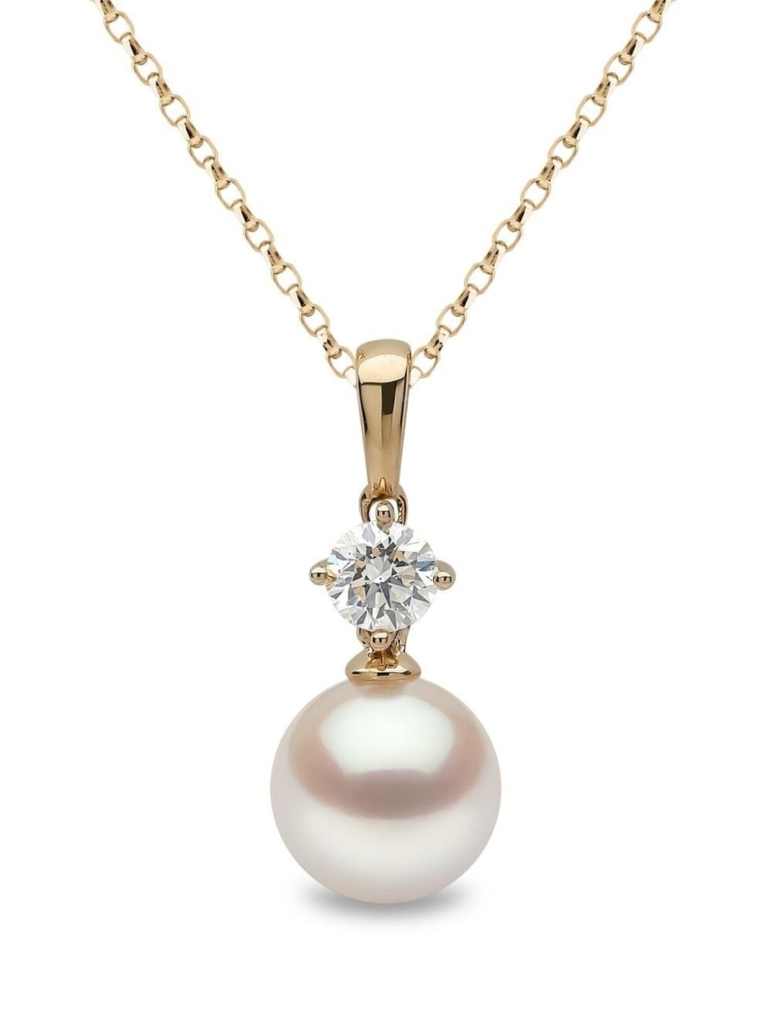 

Колье Classic Akoya из желтого золота с жемчугом и бриллиантами Yoko London, золотой