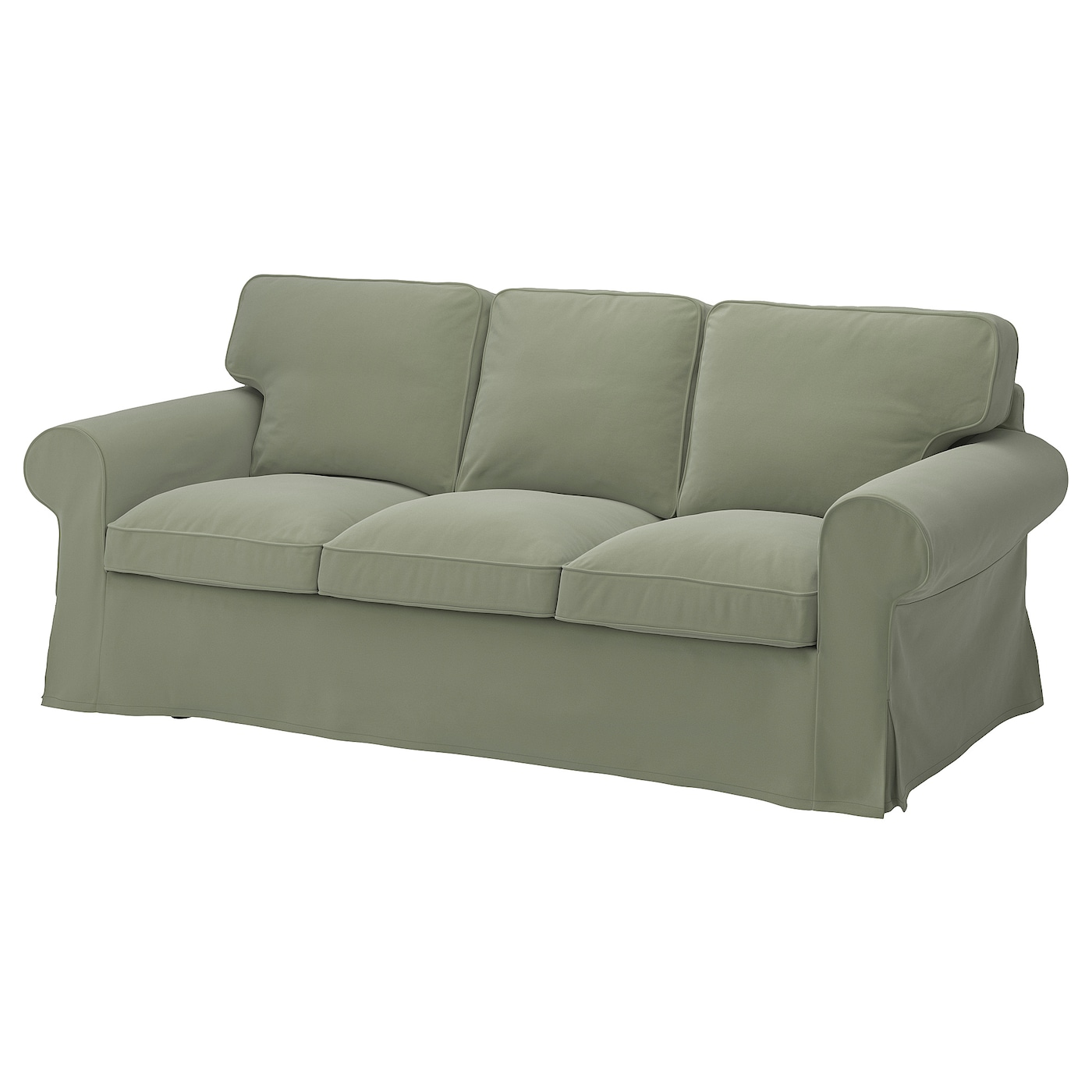 ЭКТОРП 3-местный диван, Хакебо серо-зеленый EKTORP IKEA