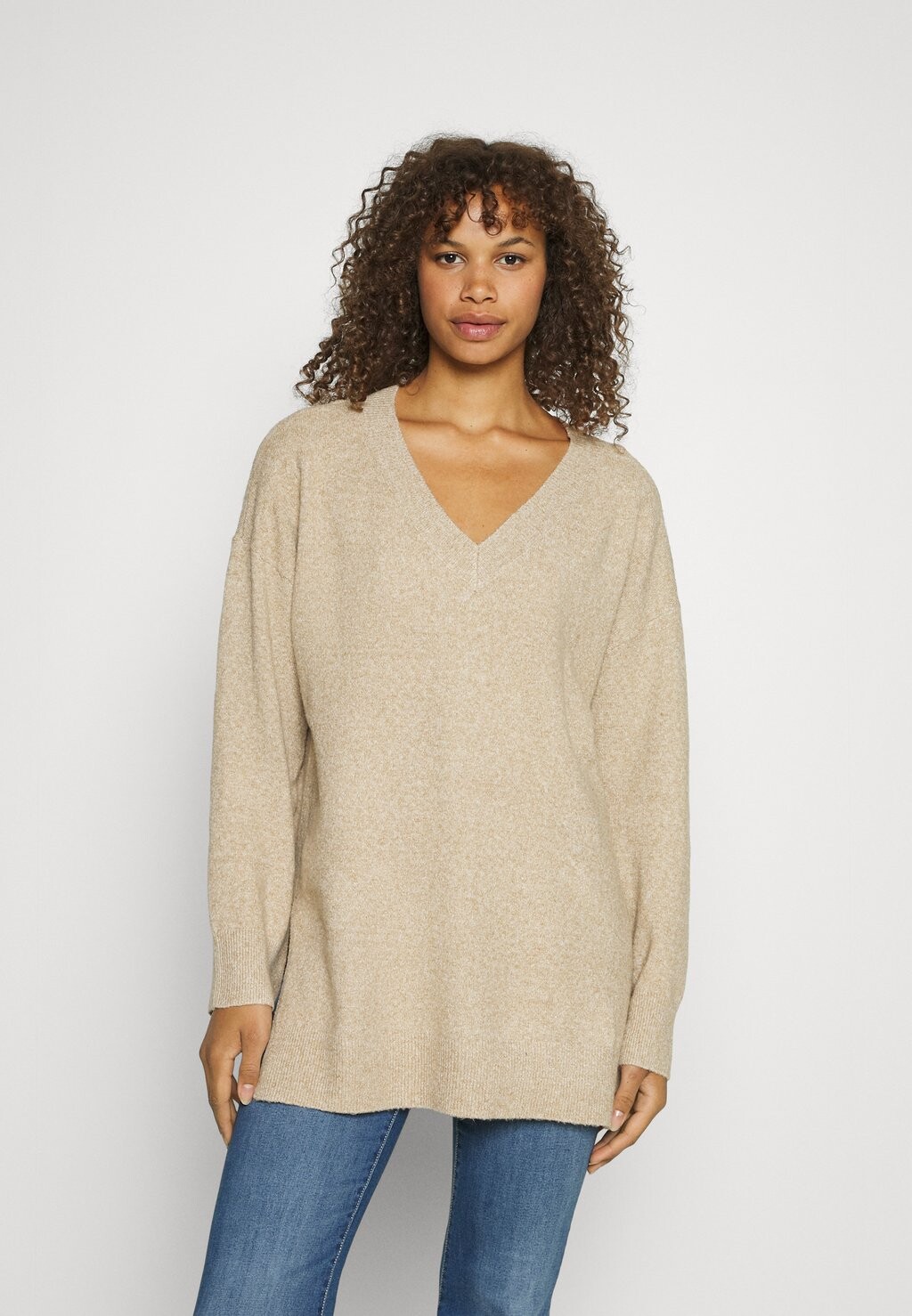 

Свитшот Vero Moda VMDOFFY V-NECK, цвет tigers eye/w. melange