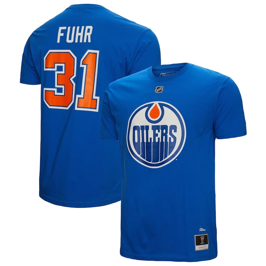 

Футболка с коротким рукавом Mitchell & Ness Edmonton Oilers, роял