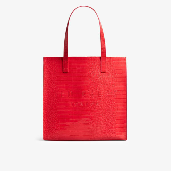 

Большая сумка-шоппер Croccon из искусственной кожи Ted Baker, цвет coral
