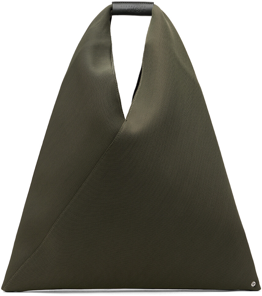 

Классическая треугольная сумка-тоут цвета хаки Mm6 Maison Margiela, цвет Shark gray