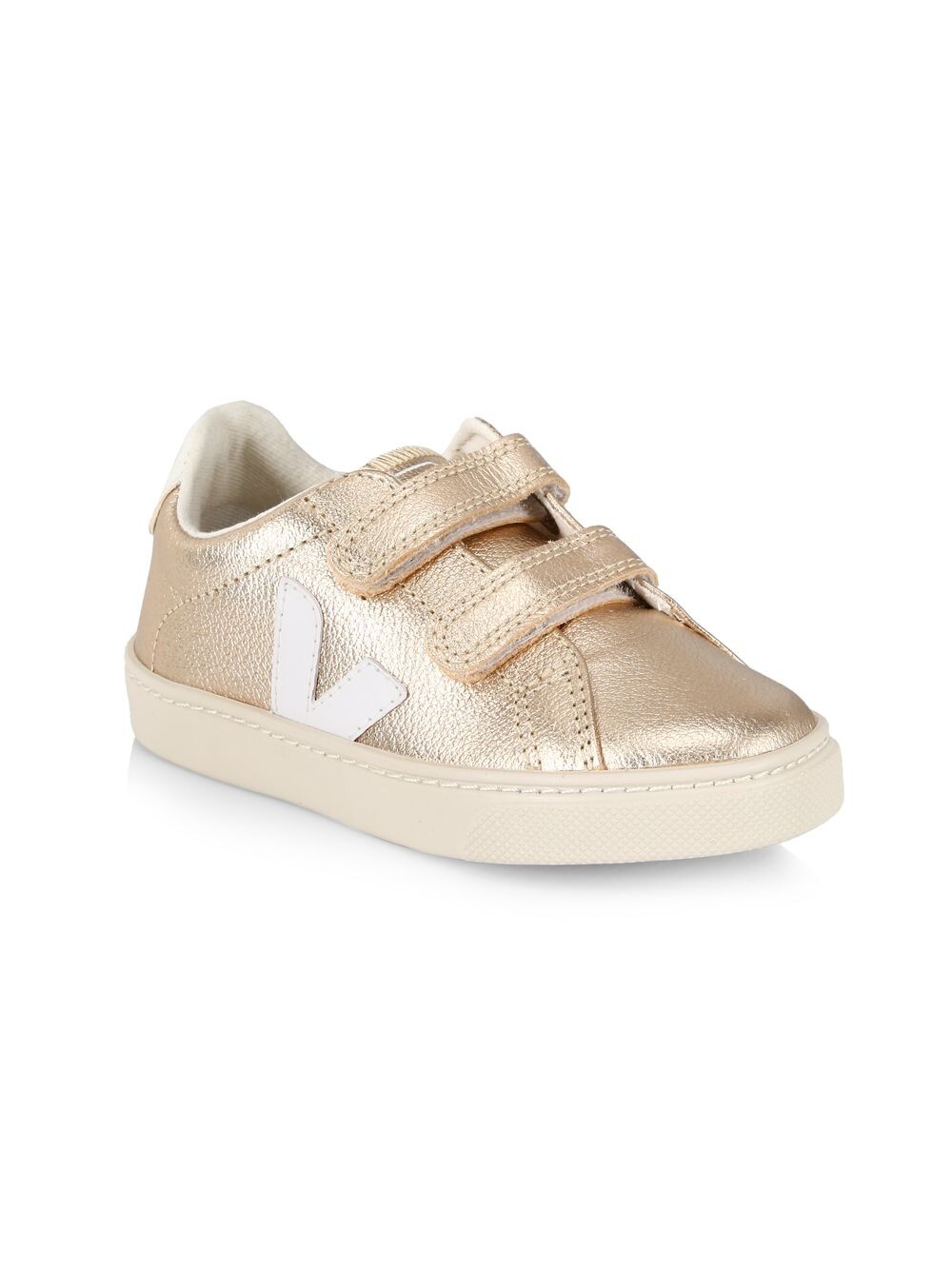 

Кроссовки Esplar Metallic Grip-Tape для малышей, маленьких девочек и девочек Veja, золотой