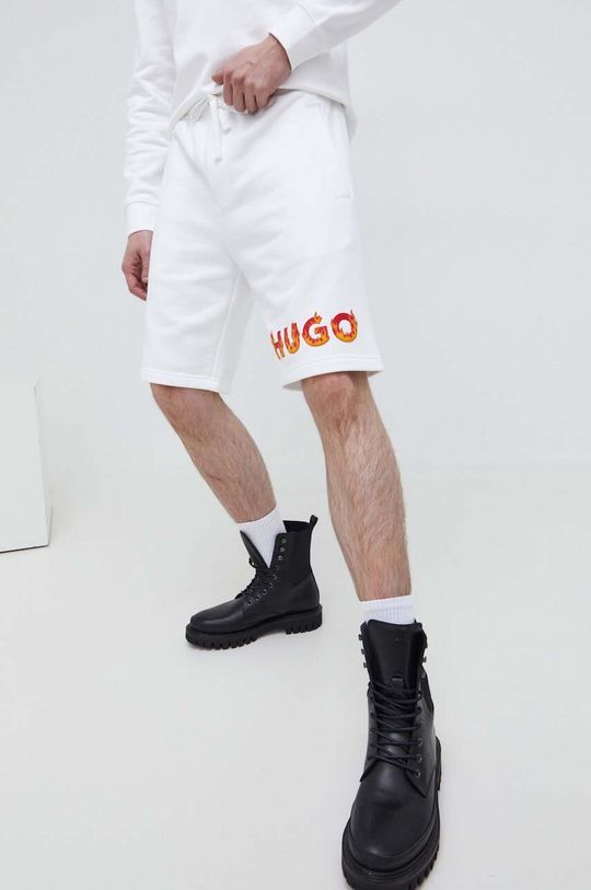 Хлопковые шорты HUGO Hugo, белый