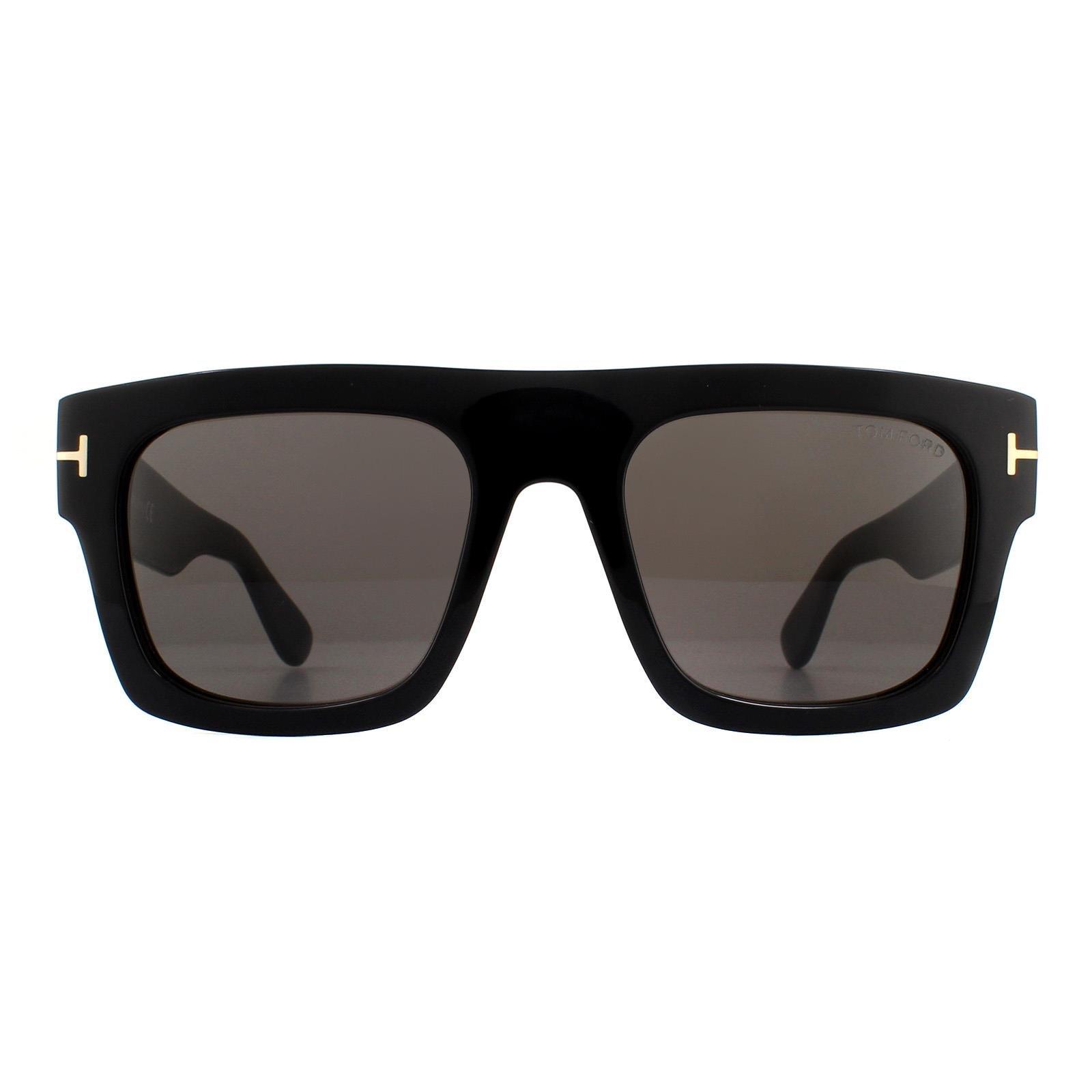 Квадратные блестящие черные дымчато-серые солнцезащитные очки Tom Ford, черный лампа fausto