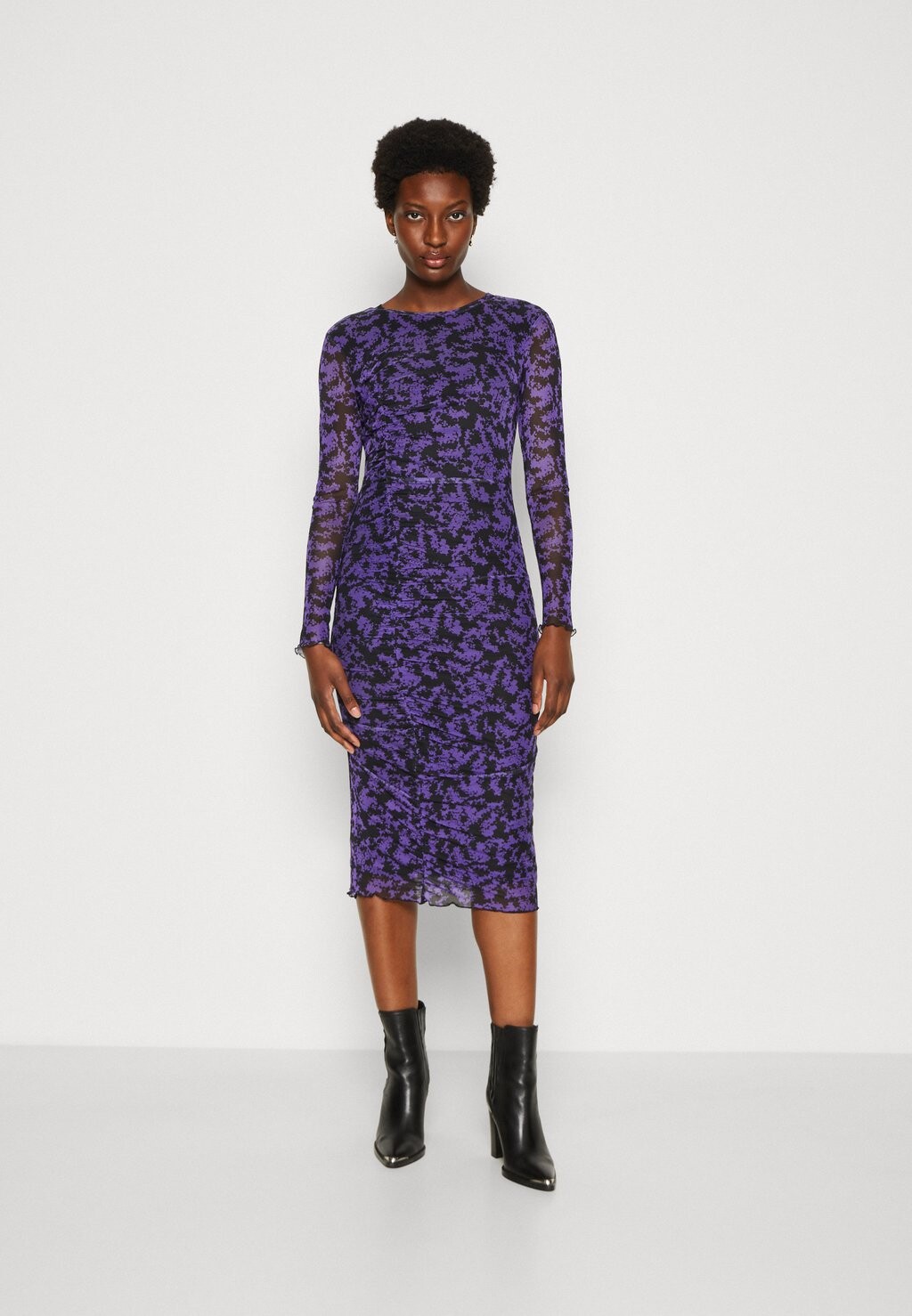 

Дневное платье MIDI DRESS WITH GATHERING TOM TAILOR DENIM, цвет lilac/black