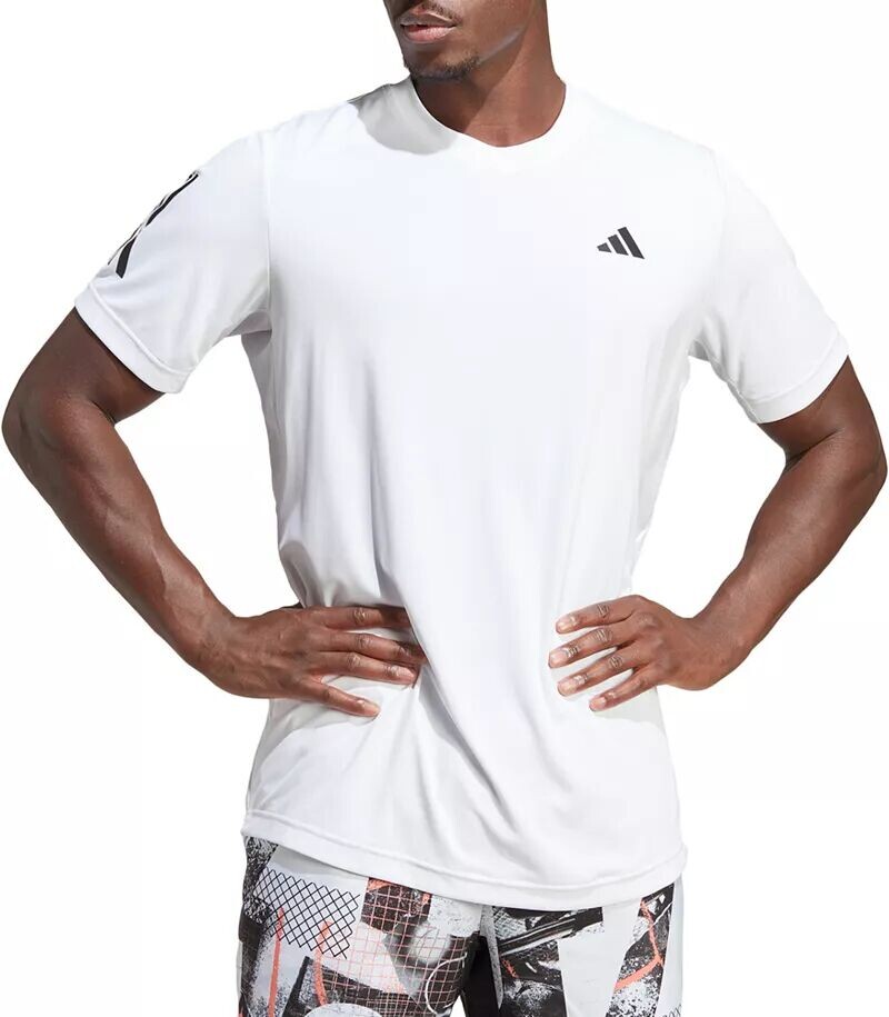 

Мужская теннисная футболка с 3 полосками Adidas Club, белый
