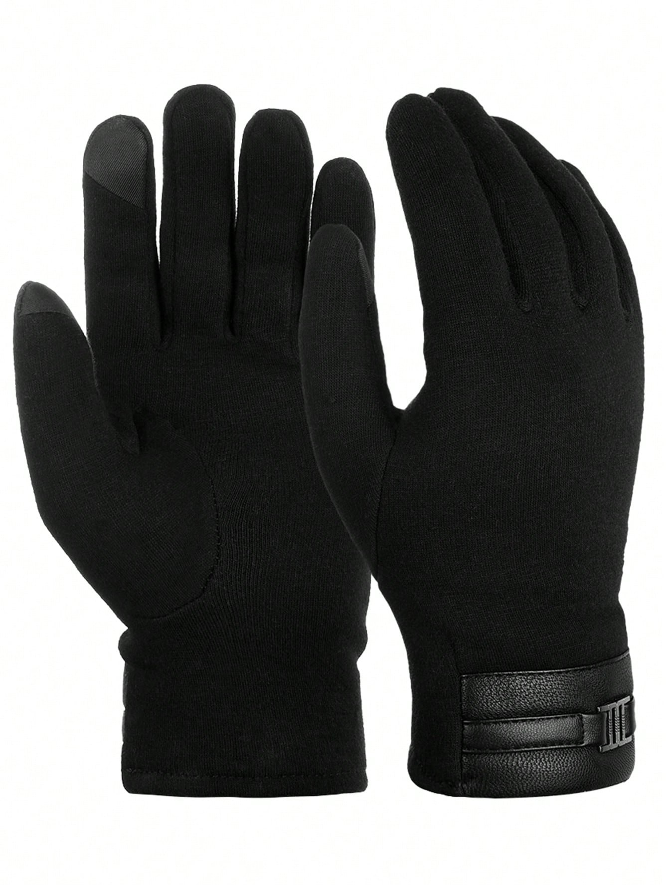 ATARNI Зимние теплые перчатки Перчатки для сенсорного экрана Повседневные перчатки для мужчин, черный