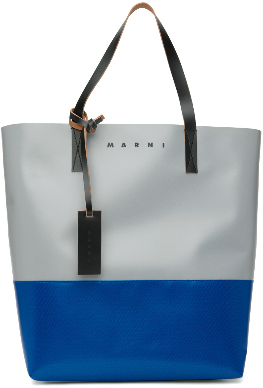 

Серо-синяя сумка-тоут Tribeca Marni