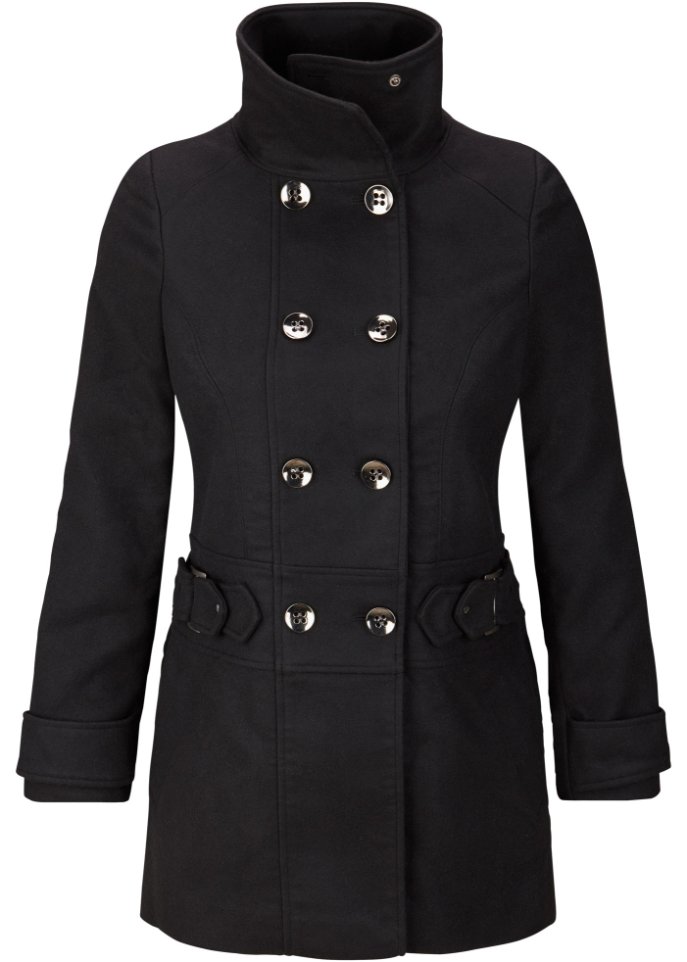 Короткое пальто миниатюрного размера Bodyflirt, черный короткое пальто букле bodyflirt белый