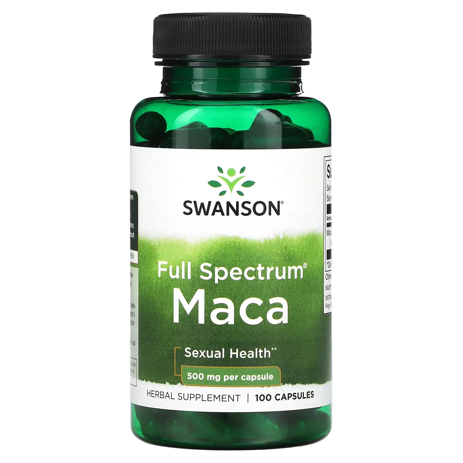 Swanson Full Spectrum Maca 500 мг 100 капсул swanson full spectrum кора дикой вишни 500 мг 90 капсул