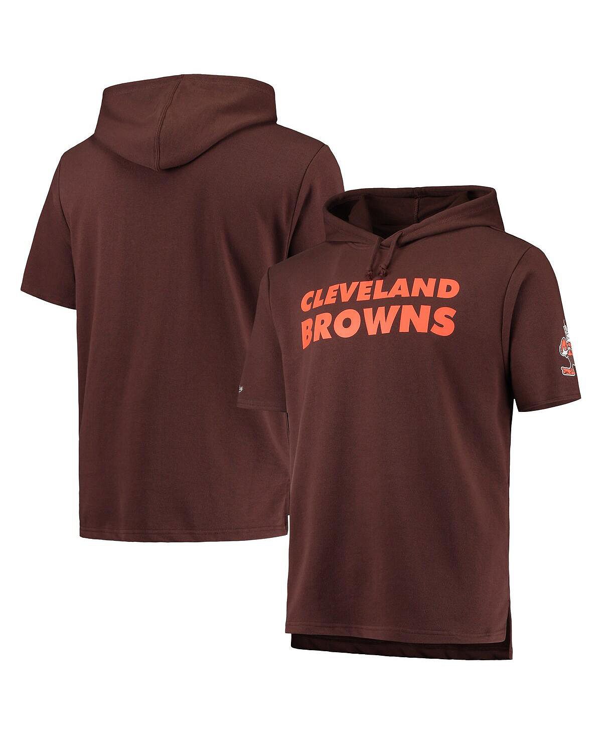 Мужская коричневая футболка с капюшоном Cleveland Browns Game Day Mitchell & Ness