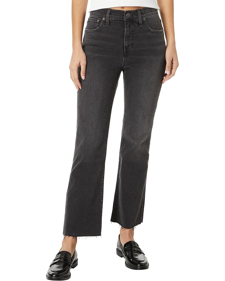 Джинсы Madewell Kick Out Crop Jeans in Washed Black: Raw Hem Edition, черный