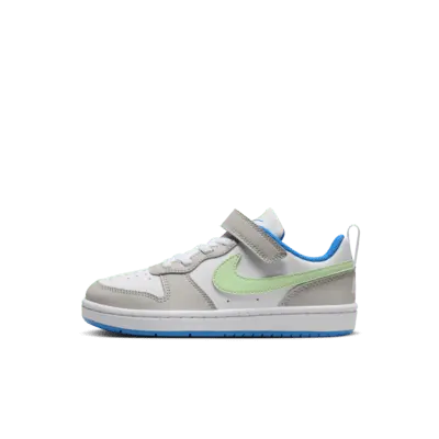 

Кроссовки Nike Court Borough Low Recraft, цвет Light Iron Ore/White/Photo Blue/Vapor Green