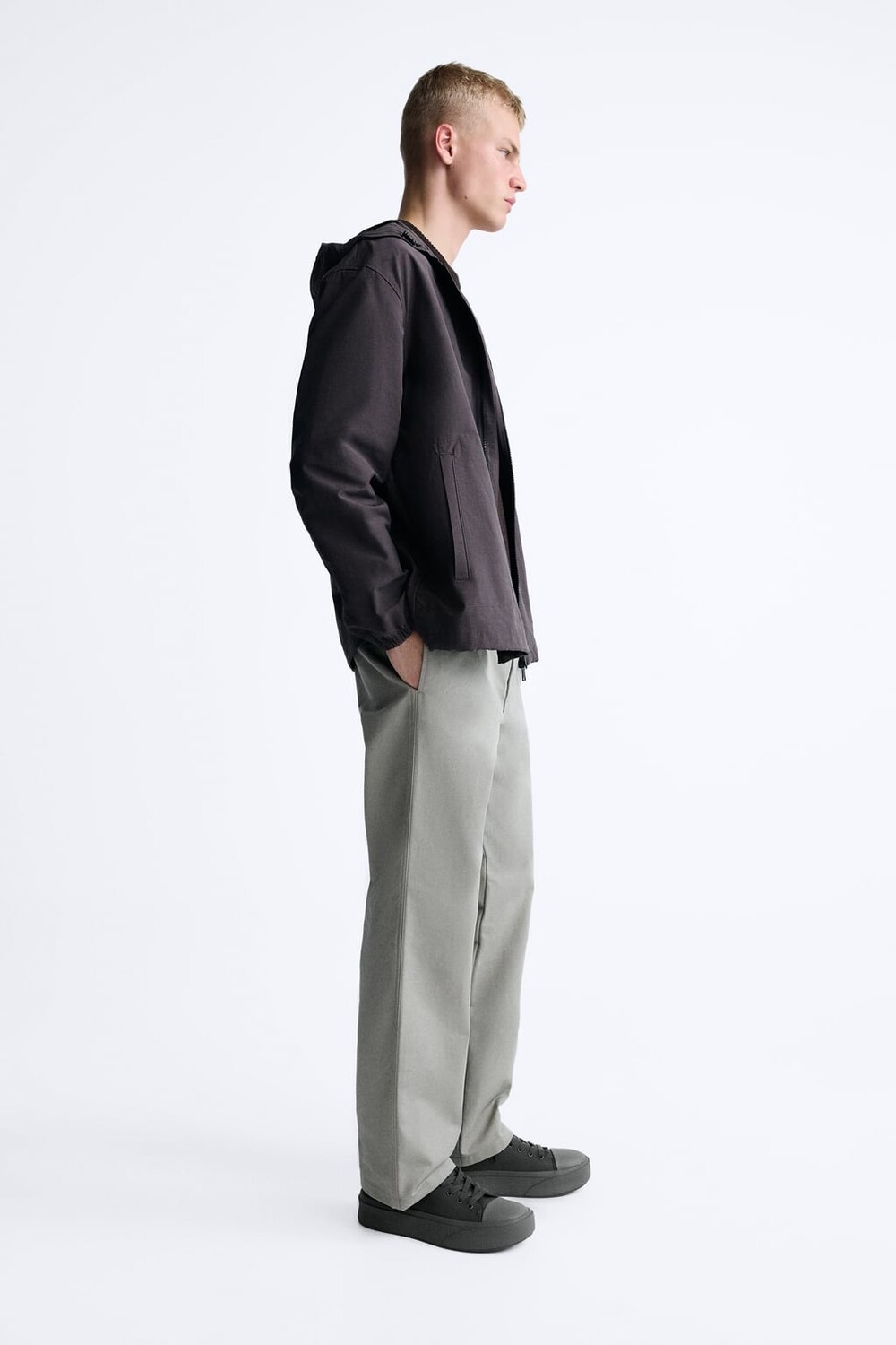 

Высокие кроссовки из ткани ZARA, серый