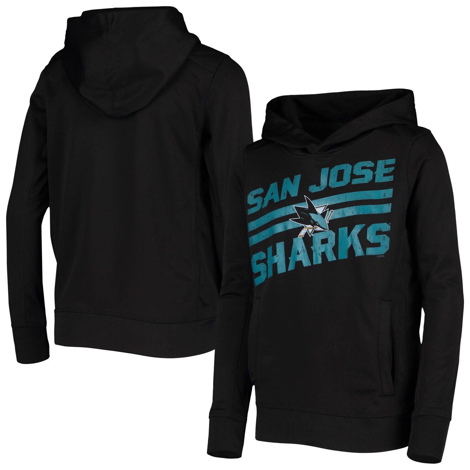 

Черная толстовка с капюшоном Youth San Jose Sharks MVP Outerstuff