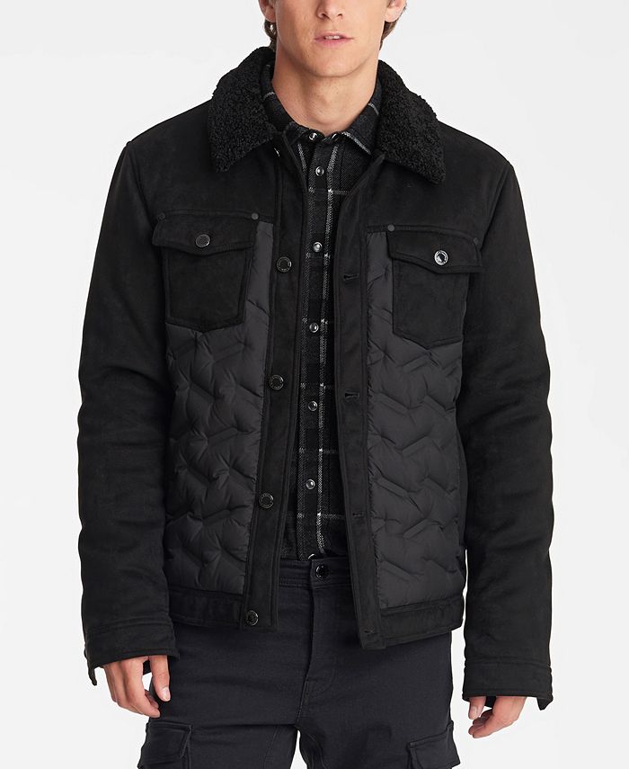 Мужская куртка из шерпа-дальнобойщика Karl Lagerfeld, черный