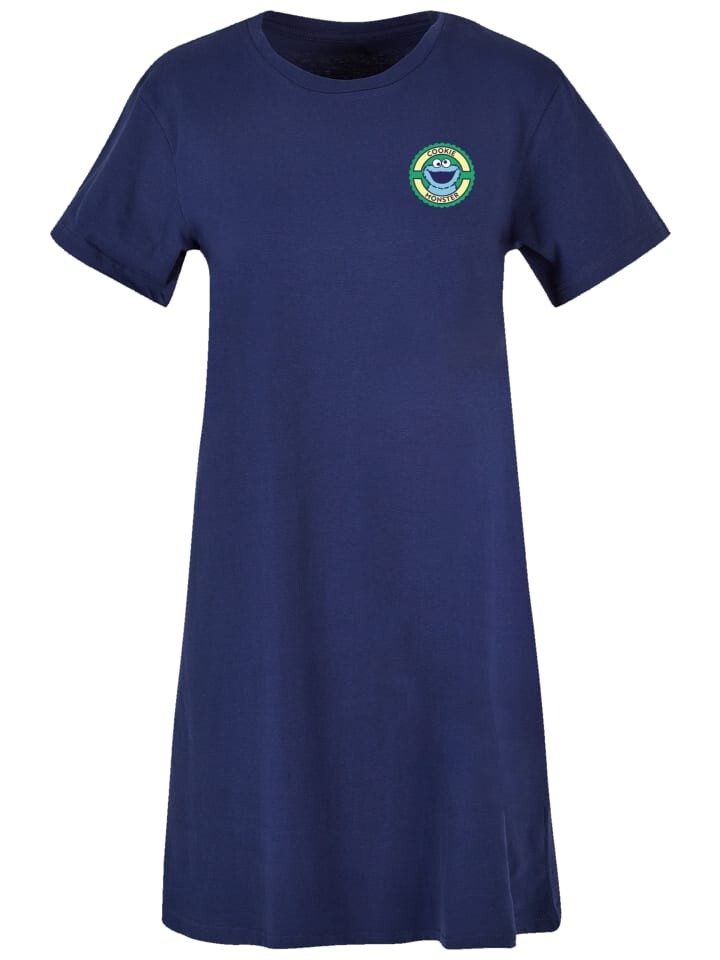 

Футболка F4NT4STIC Kleid Sesamstraße Cookie Monster Sticker, цвет lightnavy